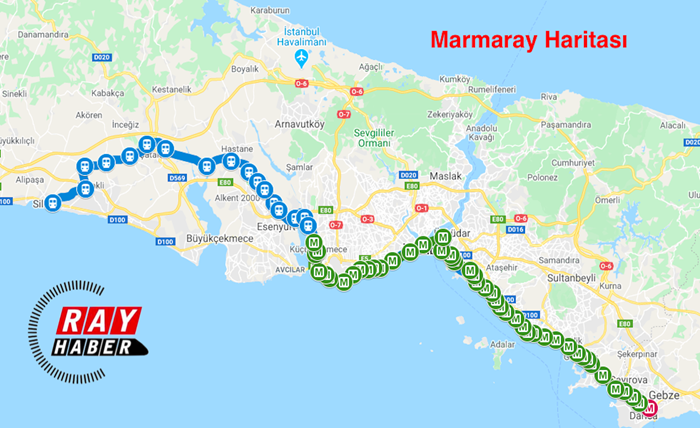 marmaray durak hesaplama