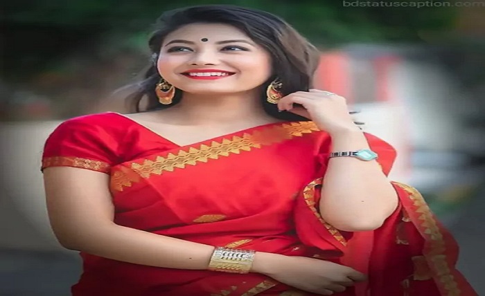 লাল শাড়ি পড়া প্রোফাইল পিক